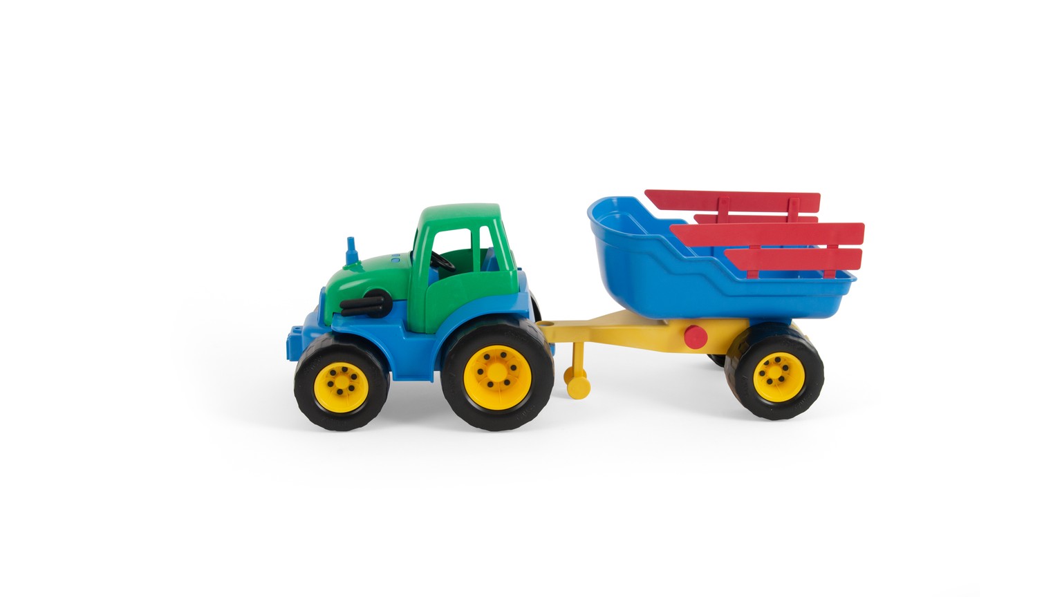 Classic Recycled traktor med anhænger L:41 cm